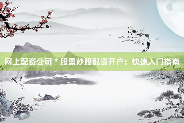 网上配资公司 * 股票炒股配资开户：快速入门指南