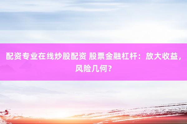 配资专业在线炒股配资 股票金融杠杆：放大收益，风险几何？