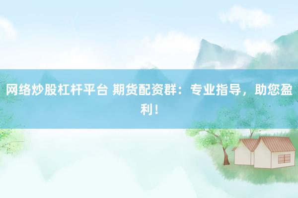 网络炒股杠杆平台 期货配资群：专业指导，助您盈利！