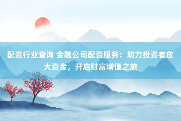 配资行业查询 金融公司配资服务：助力投资者放大资金，开启财富增值之旅