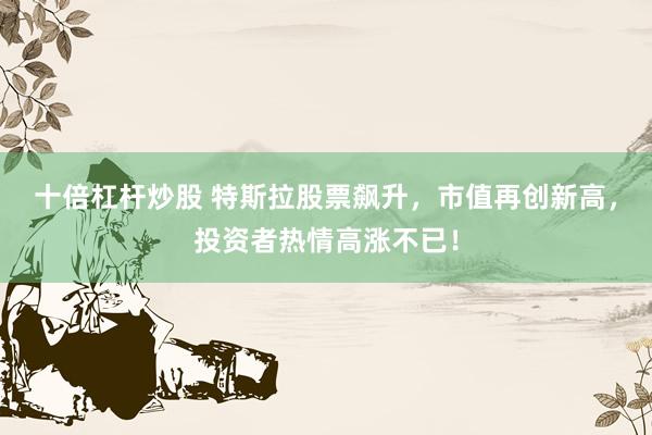 十倍杠杆炒股 特斯拉股票飙升，市值再创新高，投资者热情高涨不已！