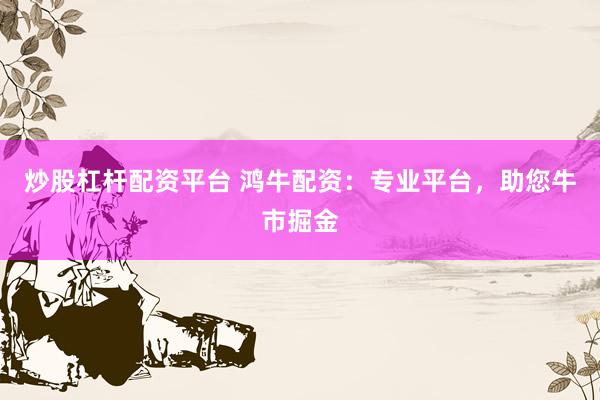 炒股杠杆配资平台 鸿牛配资：专业平台，助您牛市掘金