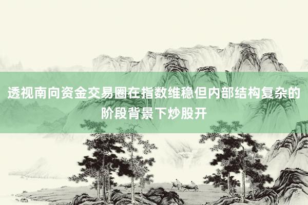 透视南向资金交易圈在指数维稳但内部结构复杂的阶段背景下炒股开