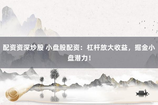 配资资深炒股 小盘股配资:杠杆放大收益,掘金小盘潜力!