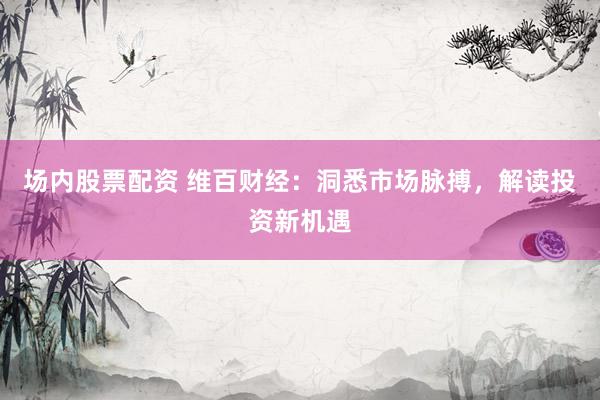 场内股票配资 维百财经:洞悉市场脉搏,解读投资新机遇