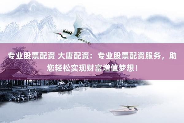 专业股票配资 大唐配资：专业股票配资服务，助您轻松实现财富增值梦想！