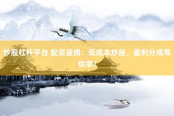 炒股杠杆平台 配资返佣：低成本炒股，盈利分成等你拿！