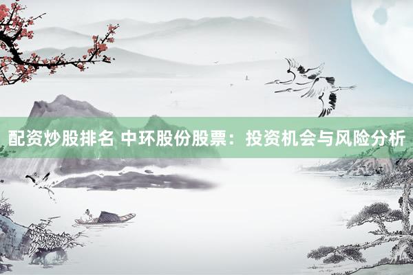 配资炒股排名 中环股份股票：投资机会与风险分析